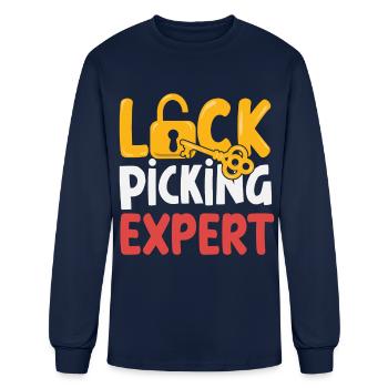 Lock Picking Expert Locks Pick Picker - Men's Long Sleeve T-Shirt - navy - Front
