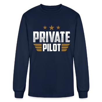 Pilote privé Avion Petit avion - T-shirt à manches longues Homme - marine - Devant