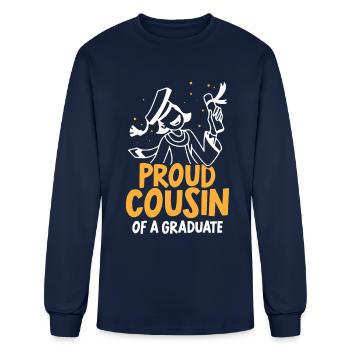 Fier cousin d’un diplômé diplômé - T-shirt à manches longues Homme - marine - Devant