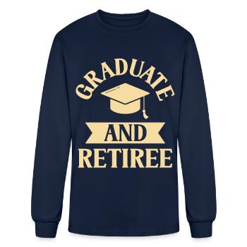 Équipe de diplômés et de retraités diplômés - T-shirt à manches longues Homme - marine - Devant