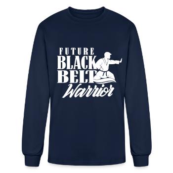 Future Black Belt Warrior MMA Belts Martial Arts - Men's Long Sleeve T-Shirt - navy - Front