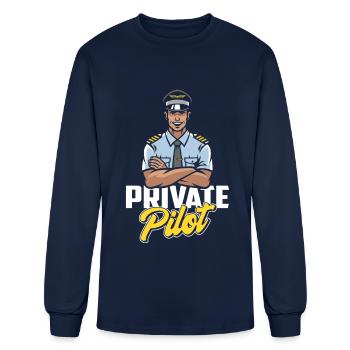 Pilote privé Avion Petit avion - T-shirt à manches longues Homme - marine - Devant
