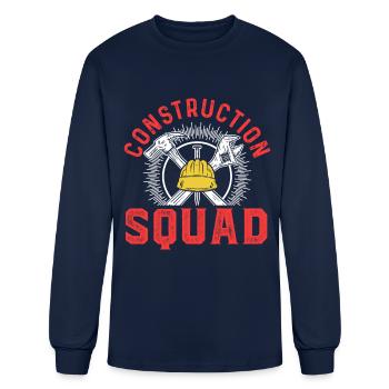 Construction Squad Site Teamwork Worker - Men's Long Sleeve T-Shirt - navy - Front
