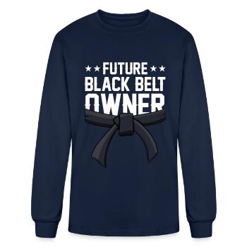 Future Black Belt Owner Belts MMA Martial Arts - Men's Long Sleeve T-Shirt - navy - Front