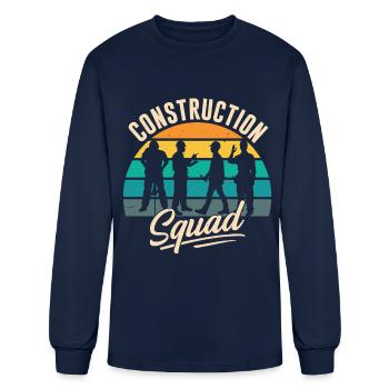 Construction Squad Site Teamwork Worker - Men's Long Sleeve T-Shirt - navy - Front