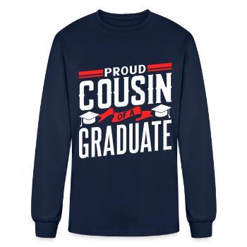 Fier cousin d’un diplômé diplômé - T-shirt à manches longues Homme - marine - Devant