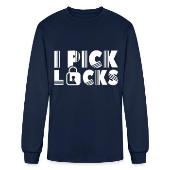 I Pick Locks Lock Picker Picking - Men's Long Sleeve T-Shirt - navy - Front