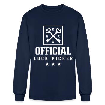 Official Lock Picker Picking Pick Locks - Men's Long Sleeve T-Shirt - navy - Front