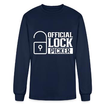 Official Lock Picker Pick Picking Locks - Men's Long Sleeve T-Shirt - navy - Front