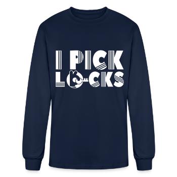 I Pick Locks Picker Picking Lock - Men's Long Sleeve T-Shirt - navy - Front