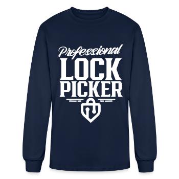 Professional Lock Picker Pick Locks Picking - Men's Long Sleeve T-Shirt - navy - Front