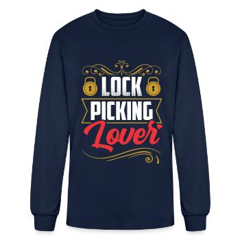 Lock Picking Lover Locks Picker Pick - Men's Long Sleeve T-Shirt - navy - Front