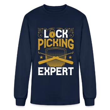 Lock Picking Expert Pick Locks Picker - Men's Long Sleeve T-Shirt - navy - Front