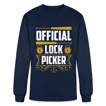 Official Lock Picker Picking Pick Locks - Men's Long Sleeve T-Shirt - navy - Front