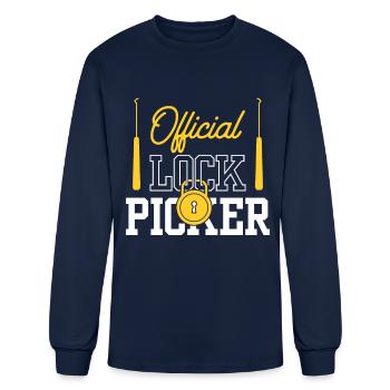 Official Lock Picker Locks Picking Pick - Men's Long Sleeve T-Shirt - navy - Front
