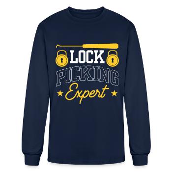 Lock Picking Expert Locks Picker Pick - Men's Long Sleeve T-Shirt - navy - Front