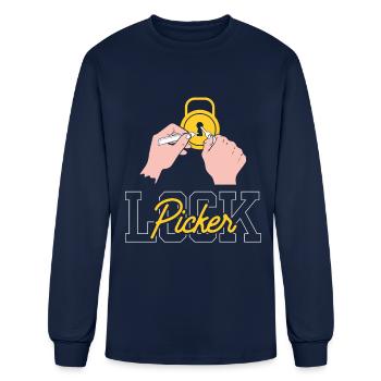 Lock Picker Locks Pick Picking - Men's Long Sleeve T-Shirt - navy - Front