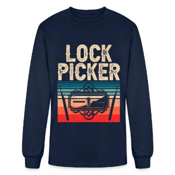 Lock Picker Locks Picking Pick - Men's Long Sleeve T-Shirt - navy - Front