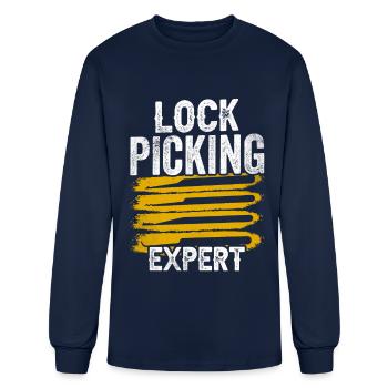 Lock Picking Expert Pick Picker Locks - Men's Long Sleeve T-Shirt - navy - Front