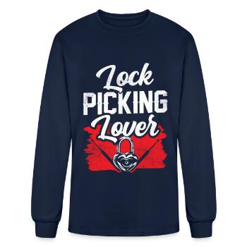 Lock Picking Lover Pick Locks Picker - Men's Long Sleeve T-Shirt - navy - Front