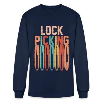Lock Picking Picker Locks Pick - Men's Long Sleeve T-Shirt - navy - Front