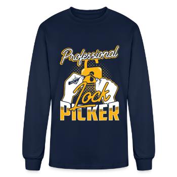 Professional Lock Picker Pick Picking Locks - Men's Long Sleeve T-Shirt - navy - Front