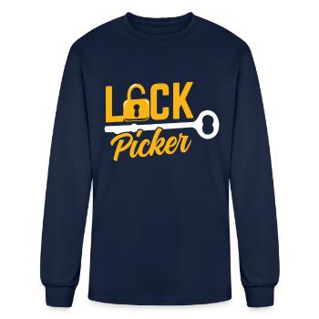 Lock Picker Pick Picking Locks - Men's Long Sleeve T-Shirt - navy - Front