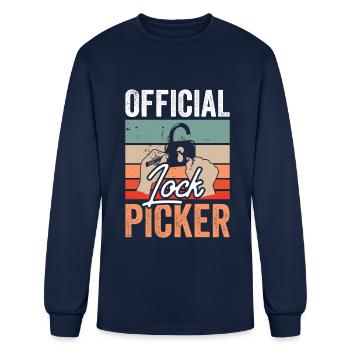 Official Lock Picker Pick Picking Locks - Men's Long Sleeve T-Shirt - navy - Front