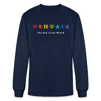 Ushuaia, Argentina. The End of the World. - Men's Long Sleeve T-Shirt - navy - Front
