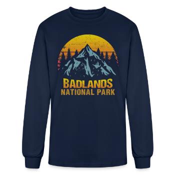 Badlands National Park - Men's Long Sleeve T-Shirt - navy - Front