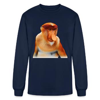 The exotic nosed monkey - Men's Long Sleeve T-Shirt - navy - Front