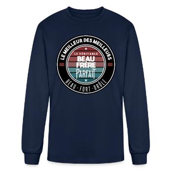 Le véritable beau frère parfait - Men's Long Sleeve T-Shirt - navy - Front