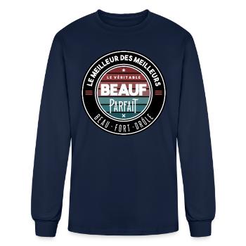 Le véritable beauf parfait - Men's Long Sleeve T-Shirt - navy - Front