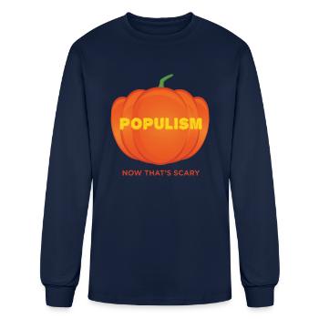 Populism Now That's Scary Halloween product - Men's Long Sleeve T-Shirt - navy - Front