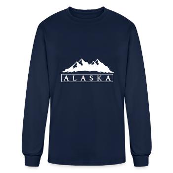 Alaska Extérieur - T-shirt à manches longues Homme - marine - Devant