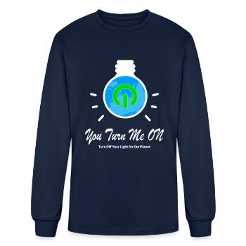 you turn me on - Men's Long Sleeve T-Shirt - navy - Front