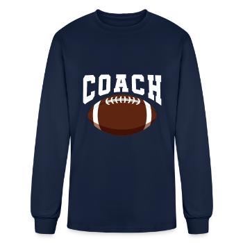 Football Coach Apparel - Men's Long Sleeve T-Shirt - navy - Front