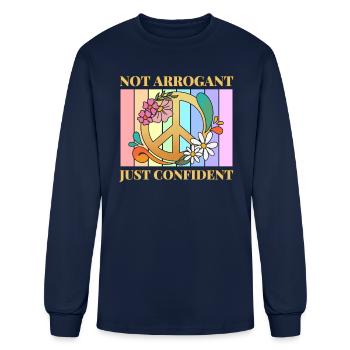 Not Arrogant Just Confident - Men's Long Sleeve T-Shirt - navy - Front