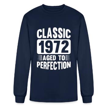 Classic 1972 Aged To Perfection - Men's Long Sleeve T-Shirt - navy - Front