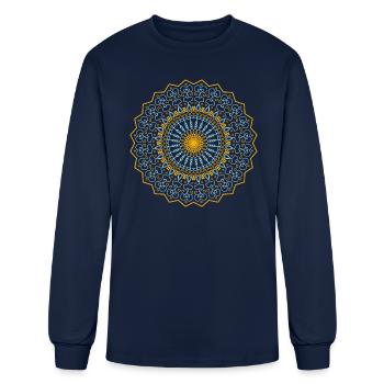 Mandala Mantra Hinduism Buddhism - Men's Long Sleeve T-Shirt - navy - Front