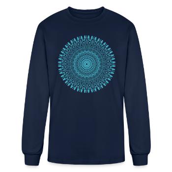 Mandala Mantra Hinduism Buddhism - Men's Long Sleeve T-Shirt - navy - Front