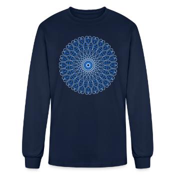 Mandala Mantra Hinduism Buddhism - Men's Long Sleeve T-Shirt - navy - Front