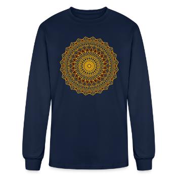 Mandala Mantra Hinduism Buddhism - Men's Long Sleeve T-Shirt - navy - Front