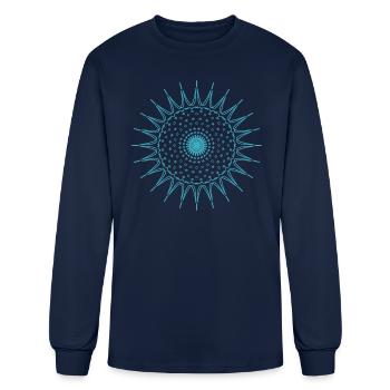 Mandala Mantra Hinduism Buddhism - Men's Long Sleeve T-Shirt - navy - Front