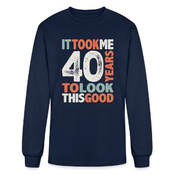 40 Birthday Funny 40 Years Old - Men's Long Sleeve T-Shirt - navy - Front