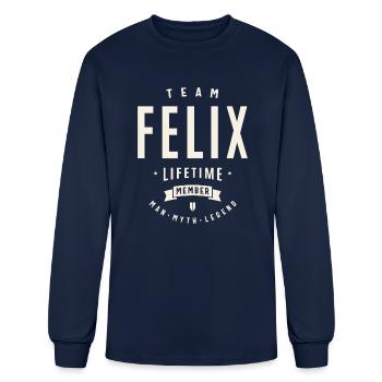 Team Felix Lifetime Member - Men's Long Sleeve T-Shirt - navy - Front