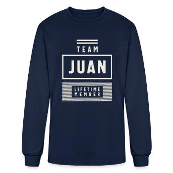 Team Juan Lifetime Member Juan Name - Men's Long Sleeve T-Shirt - navy - Front