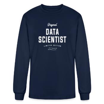 Original Data Scientist: Analyze This - Men's Long Sleeve T-Shirt - navy - Front