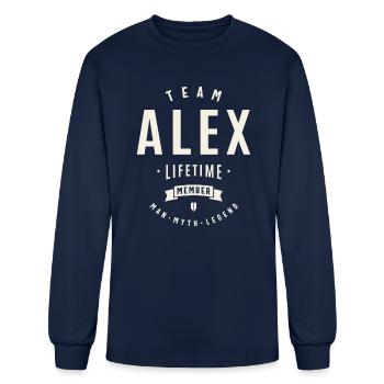 Team Alex Lifetime Member Funny Name Alex - Men's Long Sleeve T-Shirt - navy - Front