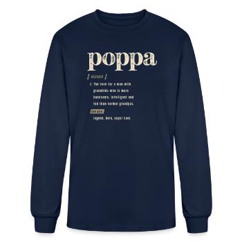 Poppa The Ultimate Grandpa Definition - Men's Long Sleeve T-Shirt - navy - Front